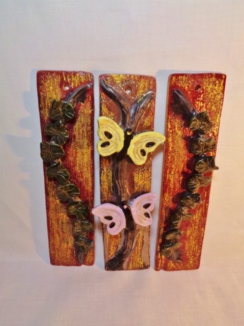 borostyános kerámia falikép1